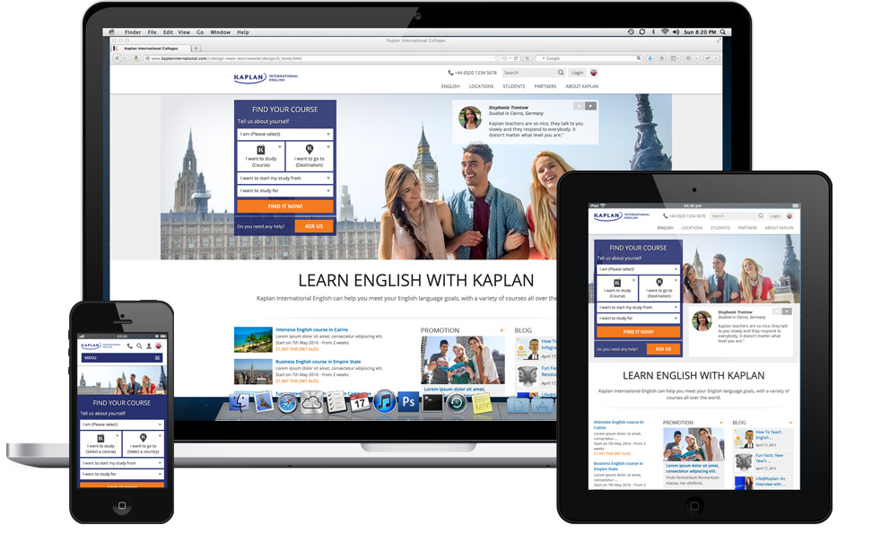 Responsive Home page